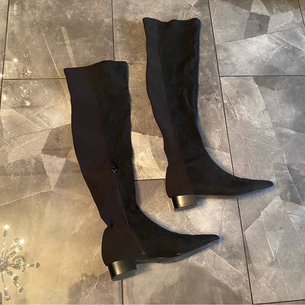 Zara Black Heeled Boots